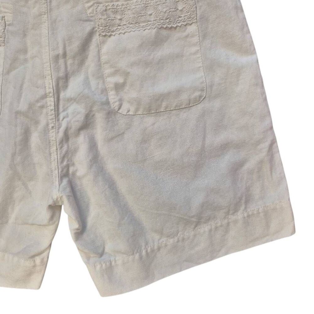 NWT Sundance White Organia Linen Blend Shorts w Lace Size 2 - Picture 8 of 13